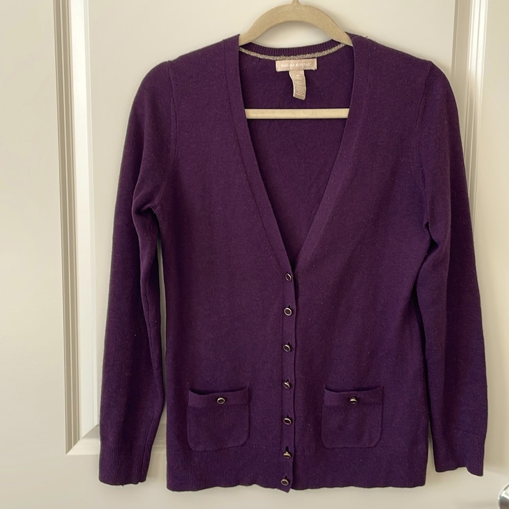 Banana Republic wool cardigan, size M, good